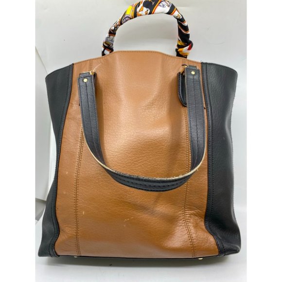 Ralph Lauren Black Brown Faux Leather Shoulder Bag - Picture 2 of 10